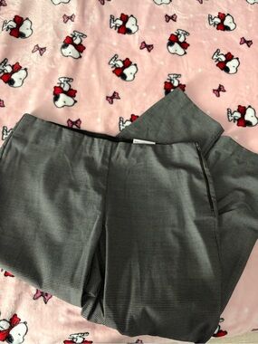 Nine West Black and White Micro-Check Side-Zip Shorts